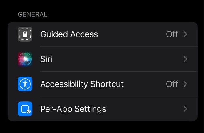 معرفی گزینه‌های General بخش Accessibility آیفون