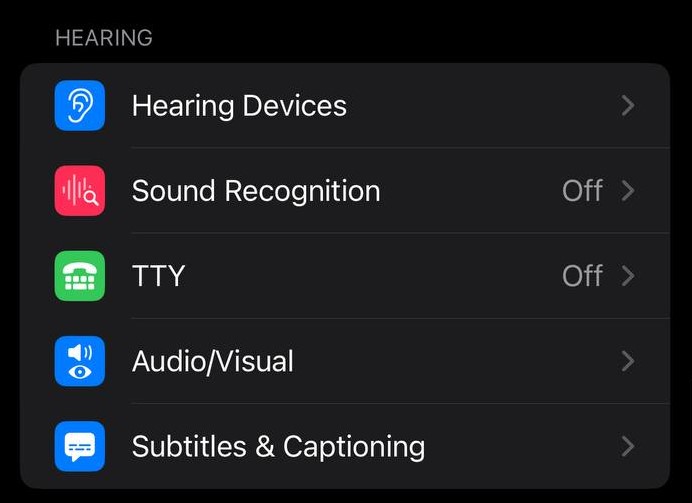 معرفی گزینه‌های Hearing بخش Accessibility آیفون