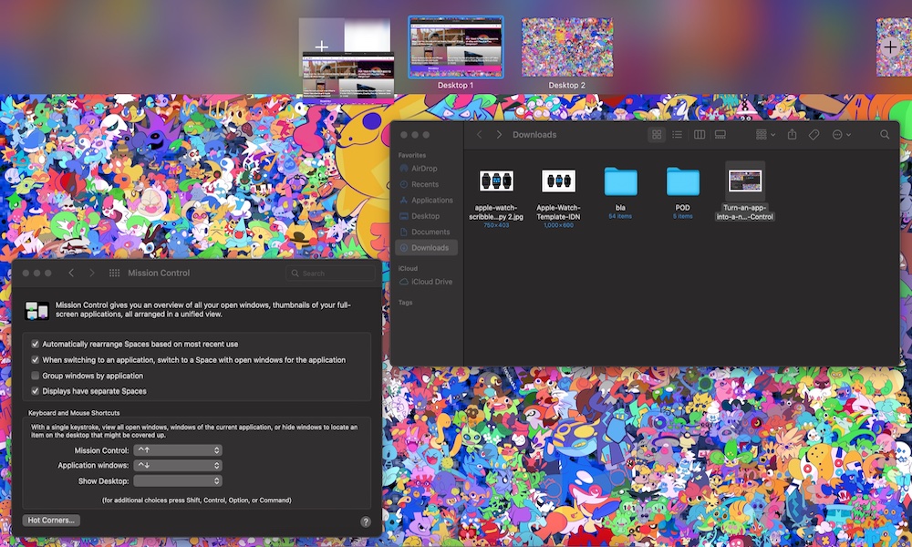 استفاده از Split View برای قراردادن دو برنامه کنار هم با Mission Control 