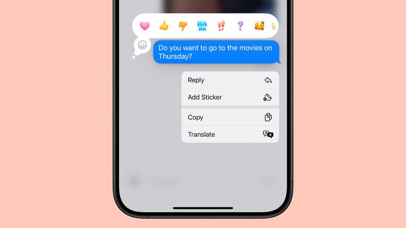 واکنش‌های به‌روزرسانی‌شده آیمسیج در iOS 18