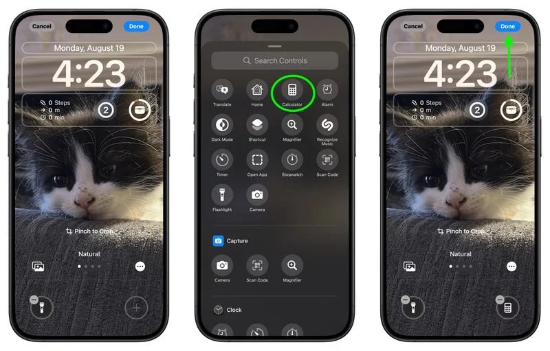 شخصی سازی دکمه های لاک اسکرین آیفون در iOS 18