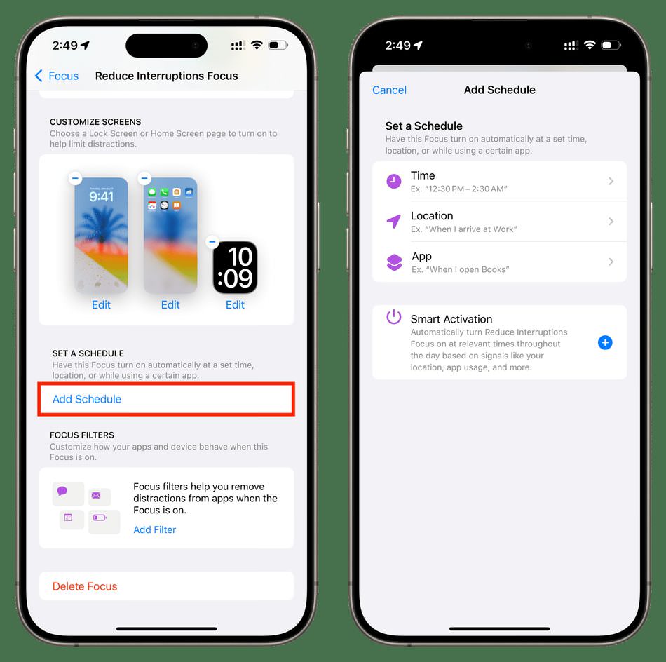 نحوه استفاده از قابلیت Reduce Interruptions در آیفون