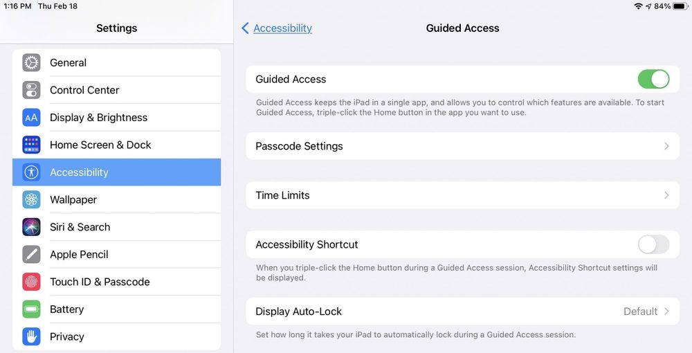 فعال کردن فعال کردن Guided Access در آیپد و آیفون