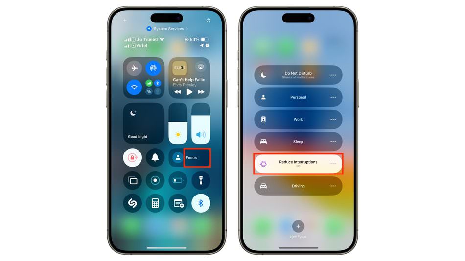 نحوه استفاده از قابلیت Reduce Interruptions در آیفون
