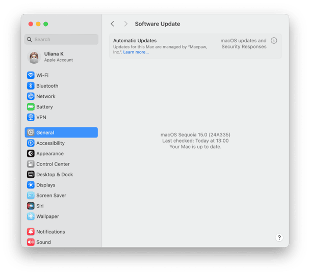 بروزرسانی macOS