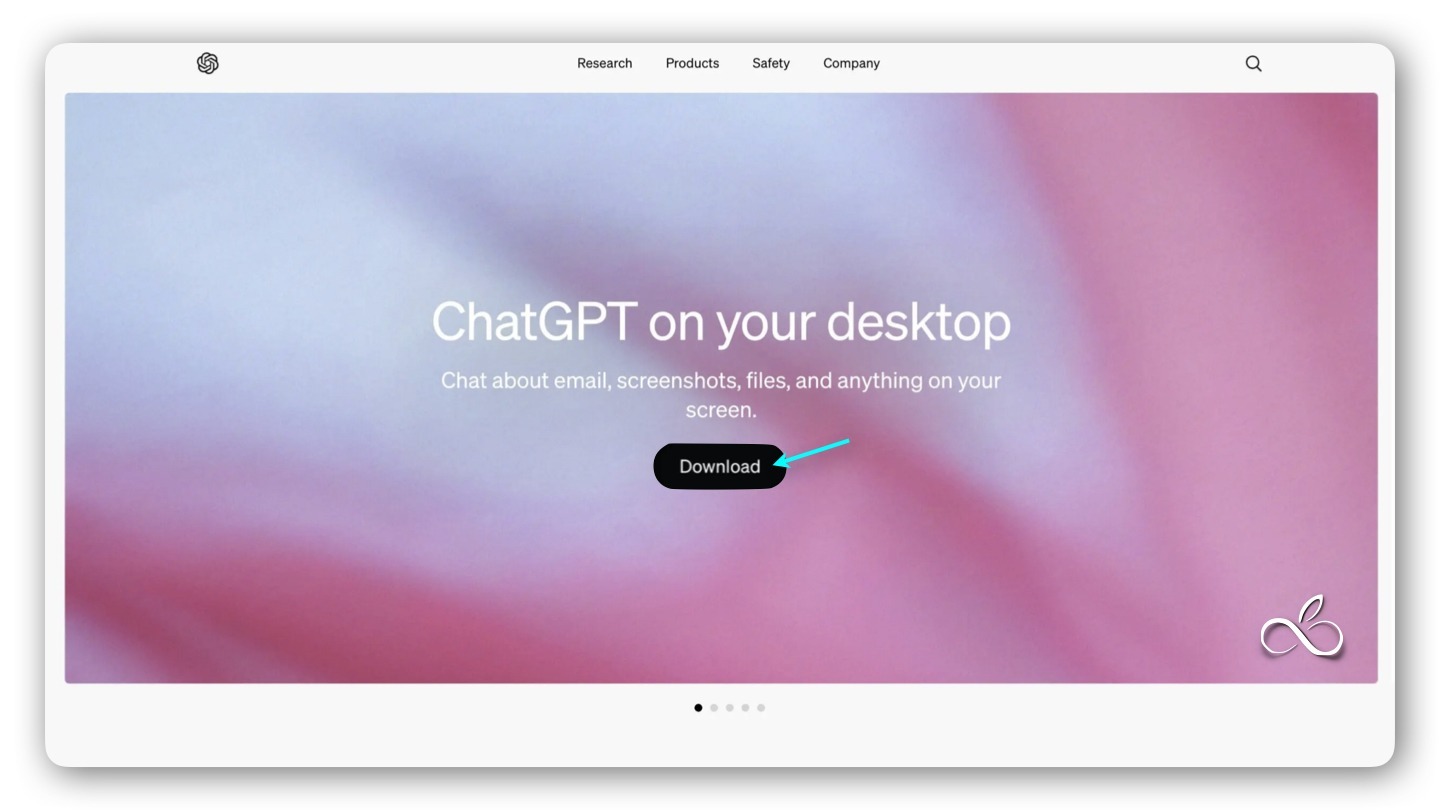 نصب مستقیم اپلیکیشن ChatGPT از وب سایت OpenAI