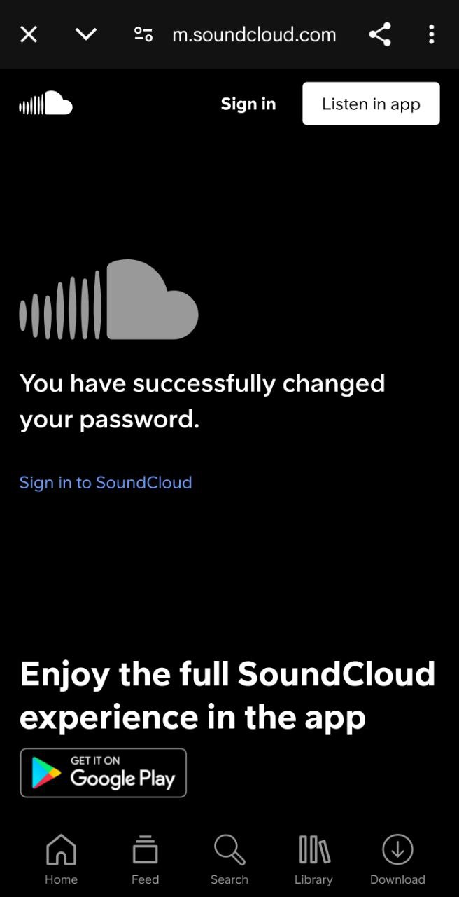 ریست پسورد اکانت SoundCloud